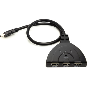 Комутатор PowerPlant HDMI - HDMI 3x1 Чорний (CA912070) надійний