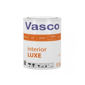 Краска Vasco interior LUXE ( Васко интериор ЛЮКС ) 0.9 л акриловая, совершенноматовая, стойкая к мытью, для интерьера в Ивано-Франковске