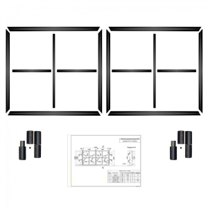 купити Комплект розпашних воріт КСС (Звари сам) на проріз 5 метрів 160