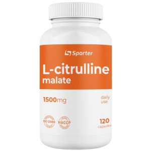 Амінокислота Sporter L-Citrulline malate 1500 мг 120 капсули (4820249720257) в Івано-Франківську