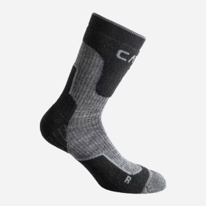 Шкарпетки CMP Trekking Sock Wool Long 3I49277-41YF 39-42 Nero-Grey (8057153059418) ТОП в Івано-Франківську