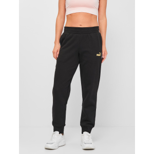 купить Спортивные штаны Puma ESS+ Metallic Pants FL cl 84613901 S Black-Gold (4063699382006)