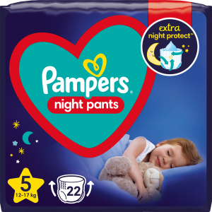 Подгузники-трусики ночные Pampers Night Pants Размер 5 (12-17 кг) 22 шт (8006540234730) лучшая модель в Ивано-Франковске