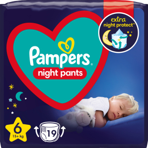 Подгузники-трусики ночные Pampers Night Pants Размер 6 (15+ кг) 19 шт (8006540234761) в Ивано-Франковске