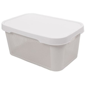 Кошик для зберігання з кришкою Qutu Q-Basket White 22 л (Q-BASKET д/зберігання с/к WHITE 22) рейтинг