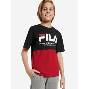 Футболка FILA 111587-BH 158-164 см Чорний/Червоний (4670036879848) краща модель в Івано-Франківську