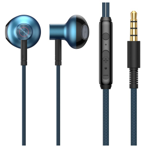 Навушники Baseus Encok H19 Wired Earphone 3.5mm Синій надійний