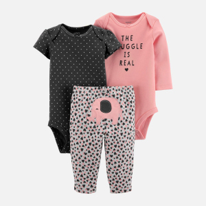 Комплект (боді 2 шт + штанці) Carters 18139910 86 см 650 P Pink (192135962602) ТОП в Івано-Франківську