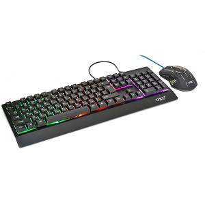 Комплект проводная клавиатура и мышь c RGB подсветкой KEYBOARD UKC 4958 (4958-22) лучшая модель в Ивано-Франковске