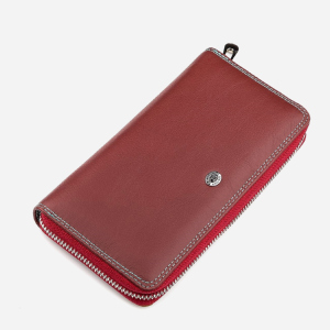 Гаманець ST Leather Accessories 18379 Бордовий ТОП в Івано-Франківську