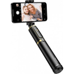 Держатель выдвижной для селфи Baseus Fully Folding + Bluetooth кнопка Stick Gold SUDYZP-D1V лучшая модель в Ивано-Франковске