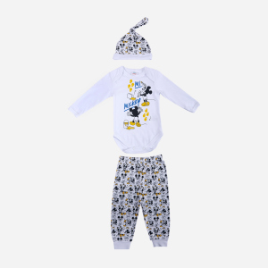 Комплект (боди + штанишки + шапочка) Disney Mickey Mouse MC18314 68-74 см Белый (8691109923714) в Ивано-Франковске