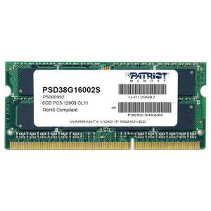 Оперативная память Patriot SODIMM DDR3 1600 MHz 8Gb (PSD38G16002S) ТОП в Ивано-Франковске