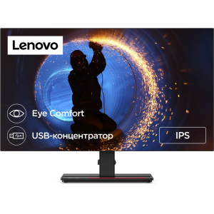 Монітор 27" Lenovo ThinkVision P27q-20 (61EAGAT6UA) USB Type-C 65W / 8-bit / sRGB 99% ТОП в Івано-Франківську