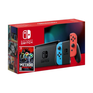 Nintendo Switch Neon Blue-Red (Upgraded version) + Игра Metroid Dread (русская версия) надежный