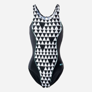 Купальник слитный женский AquaWave Abira Wmns S Geometric Print/Black/Aquasplash (5902786153831)