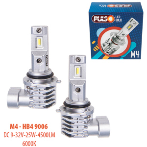 Автолампы Pulso M4-HB4 9006/LED-chips CREE/9-32v/2x25w/4500Lm/6000K (M4-HB4 9006) лучшая модель в Ивано-Франковске