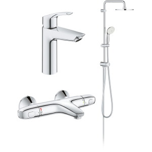 Набір змішувачів GROHE Eurosmart New UA34102TS0 (23324003+34155003+27389002) в Івано-Франківську