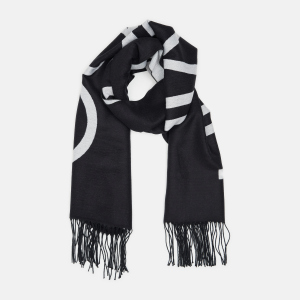 Шарф Calvin Klein Jeans Fringes Scarf 65x195 K60K607322-BAX Чорний (8719853290415) ТОП в Івано-Франківську