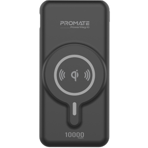 УМБ Promate PowerMag-10 10000 mAh MagSafe USB-C PD та USB-А QC3 Black (powermag-10.black) краща модель в Івано-Франківську