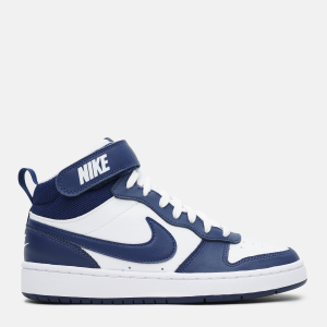 Кеды детские Nike Court Borough Mid 2 (Gs) CD7782-107 38 (5.5Y) 24 см Белые с синим (194953181302) лучшая модель в Ивано-Франковске