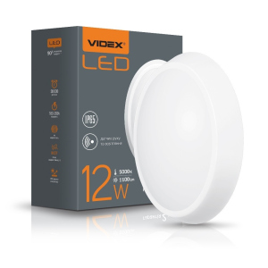 LED світильник IP65 овальний VIDEX 12W 5000K білий сенсорний ТОП в Івано-Франківську