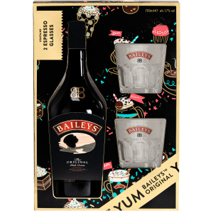 Лікер Baileys Original 0.7 л 17% + 2 склянки espresso (5011013936205)