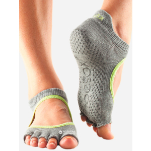 Шкарпетки ToeSox Grip Half Toe Bellarina M (39-42.5) Сірий/Лимон (812035021611)