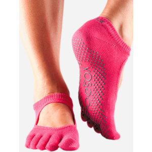 Носки ToeSox Grip Full Toe Bella L (43-45) Пурпурные (841090108661) лучшая модель в Ивано-Франковске