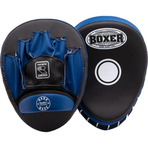 Лапы боксерские гнутые Boxer Черно-синие (2011-01B) лучшая модель в Ивано-Франковске