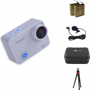 Видеокамера AirOn ProCam 7 Touch Grey с аксессуарами: набор блогера 12в1 (4822356754787) лучшая модель в Ивано-Франковске