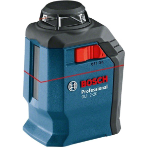 Лінійний лазерний нівелір Bosch Professional GLL 2-20 + BM3 + кейс (0601063J00) надійний