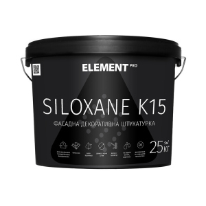 Фасадна штукатурка ELEMENT PRO SILOXANE K15 25 кг Прозора краща модель в Івано-Франківську