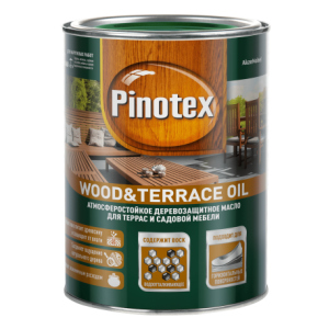 PINOTEX TERRACE & WOOD OIL Тонована атмосферостійка деревозахисна олія 3 л надійний