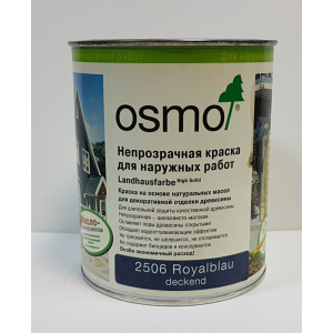 Непрозрачная краска для наружных работ OSMO LANDHAUSFARBE 2506 – (темно-синяя) 0.75 л. в Ивано-Франковске