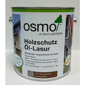 Защитное масло – лазурь OSMO HOLZSCHUTZ ÖL-LASUR 707 (орех) 2.5 л.