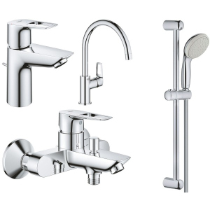 Набір змішувачів Grohe BauLoop NEW 123225KE (22054001 + 23602001 + 31232001 + 27598001) ТОП в Івано-Франківську