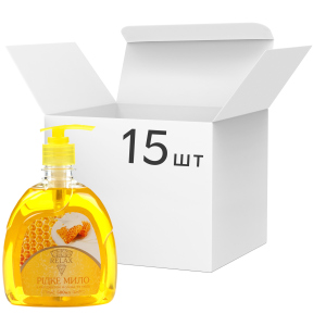 Упаковка рідкого мила Relax з екстрактом меду та молока 500 мл х 15 шт (4820174691387_1) краща модель в Івано-Франківську