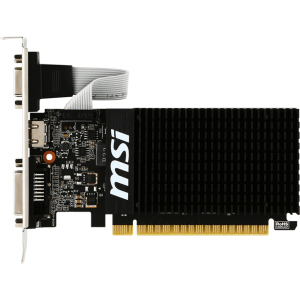 Видеокарта MSI PCI-Ex GeForce GT 710 1024 MB DDR3 (64bit) (954/1600) (DVI, HDMI, VGA) (GT 710 1GD3H LP) лучшая модель в Ивано-Франковске