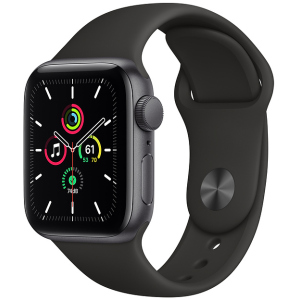 Смарт-часы Apple Watch SE GPS 40mm Space Grey Aluminium Case with Black Sport Band (MYDP2UL/A) краща модель в Івано-Франківську