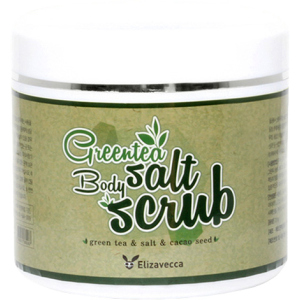 хороша модель Скраб Elizavecca Greentea Salt Body Scrub З екстрактом зеленого чаю та какао 600 г (8809071369267)