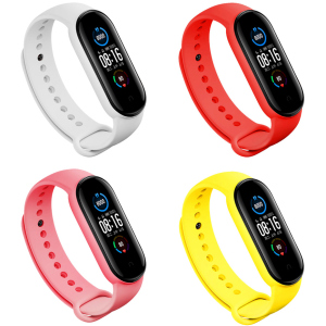 Набор ремешков 4 цвета BeCover для Xiaomi Mi Smart Band 5 / Mi Smart Band 6 Girl (705340) ТОП в Ивано-Франковске