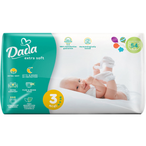 Подгузники для детей Dada Extra Soft 3 4-9 кг 54 шт (4823071646443_4820174980832) ТОП в Ивано-Франковске