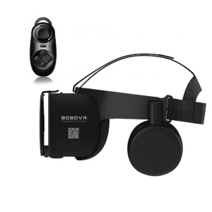 Очки виртуальной реальности BOBO VR Z6 Plus с беспроводными наушниками + пульт в подарок Черные