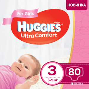 Подгузники Huggies Ultra Comfort 3 Mega для девочек 80 шт (5029053543604) в Ивано-Франковске