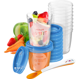 Контейнери Philips AVENT для зберігання продуктів 10 х 240 мл + 10 x 180 мл (SCF721/20) краща модель в Івано-Франківську