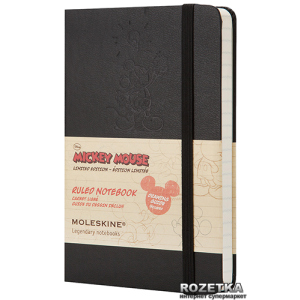 Записная книга Moleskine Disney 9 х 14 см 192 страницы в линейку Черная (9788866137887) ТОП в Ивано-Франковске