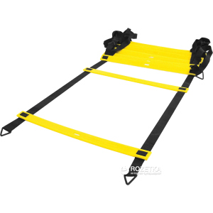 Лесенка LiveUp Agility Ladder координаційна 8 м Black-Yellow (LS3671-8) краща модель в Івано-Франківську