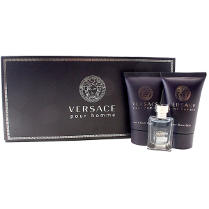 Набор для мужчин Versace Pour Homme туалетная вода 5 мл + гель для душа 25 мл + бальзам после бритья 25 мл (8011003810451) лучшая модель в Ивано-Франковске