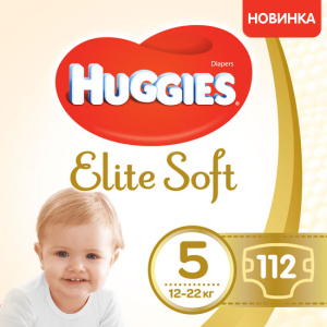 Подгузники Huggies Elite Soft 5 12-22 кг 112 шт (5029054566237) в Ивано-Франковске